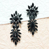94968, MARQUISE RHINESTONE ACCENT EVENING EARRING