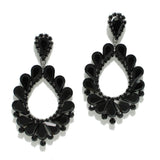 95004, TEARDROP RHINESTONE ACCENT EVENING EARRING, WEDDING, BRIDAL, PROM