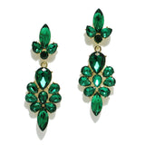 95005, MULTI RHINESTONE ACCENT EVENING EARRING, WEDDING, BRIDAL, PROM