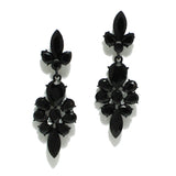 95005, MULTI RHINESTONE ACCENT EVENING EARRING, WEDDING, BRIDAL, PROM