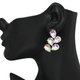 95006, TEARDROP RHINESTONE ACCENT EVENING EARRING, WEDDING, BRIDAL, PROM