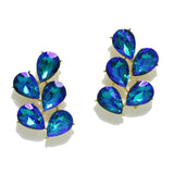 95006, TEARDROP RHINESTONE ACCENT EVENING EARRING, WEDDING, BRIDAL, PROM