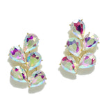95006, TEARDROP RHINESTONE ACCENT EVENING EARRING, WEDDING, BRIDAL, PROM