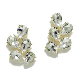 95006, TEARDROP RHINESTONE ACCENT EVENING EARRING, WEDDING, BRIDAL, PROM