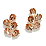 95006, TEARDROP RHINESTONE ACCENT EVENING EARRING, WEDDING, BRIDAL, PROM