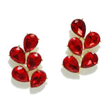 95006, TEARDROP RHINESTONE ACCENT EVENING EARRING, WEDDING, BRIDAL, PROM