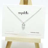 95013, 14K GOLD DIPPED, DAINTY HEART CHARM NECKLACE, VALENTINE'S DAY