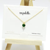 95013, 14K GOLD DIPPED, DAINTY HEART CHARM NECKLACE, VALENTINE'S DAY