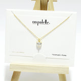 95013, 14K GOLD DIPPED, DAINTY HEART CHARM NECKLACE, VALENTINE'S DAY