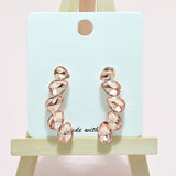 95017, TEARDROP RHINESTONE ACCENT EVENING DROP EARRING