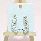 95017, TEARDROP RHINESTONE ACCENT EVENING DROP EARRING