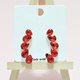 95017, TEARDROP RHINESTONE ACCENT EVENING DROP EARRING