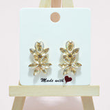 95018, MARQUISE RHINESTONE ACCENT EVENING EARRING, WEDDING, BRIDAL, PROM