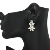 95018, MARQUISE RHINESTONE ACCENT EVENING EARRING, WEDDING, BRIDAL, PROM