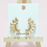 95019, MARQUISE RHINESTONE ACCENT EVENING EARRING