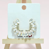 95019, MARQUISE RHINESTONE ACCENT EVENING EARRING