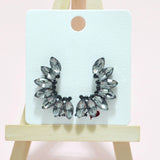 95019, MARQUISE RHINESTONE ACCENT EVENING EARRING