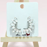 95019, MARQUISE RHINESTONE ACCENT EVENING EARRING