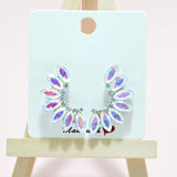 95019, MARQUISE RHINESTONE ACCENT EVENING EARRING