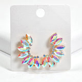 95019, MARQUISE RHINESTONE ACCENT EVENING EARRING