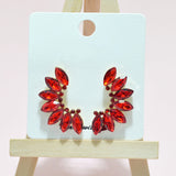 95019, MARQUISE RHINESTONE ACCENT EVENING EARRING