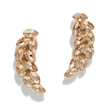 95040, MARQUISE RHINESTONE ACCENT EVENING EARRING