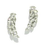 95040, MARQUISE RHINESTONE ACCENT EVENING EARRING