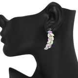 95040, MARQUISE RHINESTONE ACCENT EVENING EARRING