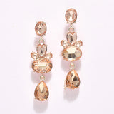95046, RHINESTONE EVENING DANGLE EARRING