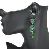 95046, RHINESTONE EVENING DANGLE EARRING