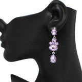 95046, RHINESTONE EVENING DANGLE EARRING