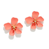 95059, COLOR COATED FLOWER STUD EARRING