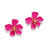 95059, COLOR COATED FLOWER STUD EARRING