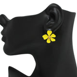 95059, COLOR COATED FLOWER STUD EARRING