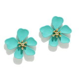 95059, COLOR COATED FLOWER STUD EARRING