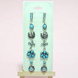 Western Theme Turquoise Stud Earring SET