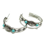 95089, CONCHO WESTERN HOOP EARRING