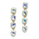 Heart Rhinestone Drop Dangle Earring, Valentine's DAY - view 2