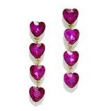Heart Rhinestone Drop Dangle Earring, Valentine's DAY - view 4