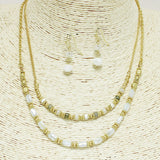 95101, HANDMADE BEADED DOUBLE LAYERED NECKLACE