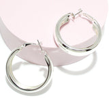 95108, 40MM ROUND THICK HOOP EARRING