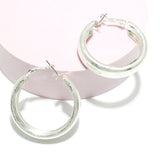 95108, 40MM ROUND THICK HOOP EARRING