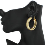 95108, 40MM ROUND THICK HOOP EARRING