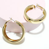 95108, 40MM ROUND THICK HOOP EARRING