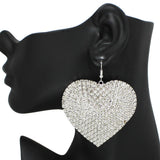 Pave Rhinestone Heart Earring, Valentine's DAY