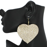 Pave Rhinestone Heart Earring, Valentine's DAY - view 2