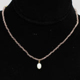 95114, DAINTY FRESHWATER PEARL CHARM WITH BEAD NECKLACE