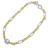 95155, CUBIC ZIRCONIA MICROPAVE DESIGNER INSPIRED NECKLACE