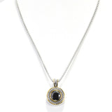 95166, ROUND CUBIC ZIRCONIA DESIGNER INSPIRED PENDANT NECKLACE