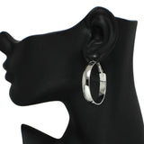 95170, 40MM THICK ROUND HOOP EARRING